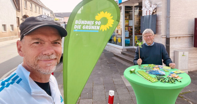 Wahlkampf zur Europawahl: Riedstädter Grüne zeigen weiterhin Gesicht mit Infoständen